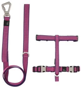 Pet Life 'Escapade' Outdoor Series 2-in-1 Convertible Dog Leash & Harness (Color: Pink, size: large)