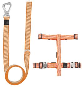 Pet Life 'Escapade' Outdoor Series 2-in-1 Convertible Dog Leash & Harness (Color: Orange, size: medium)