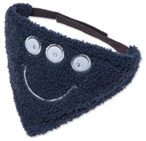 Touchdog 'Dizzy-Eyed Cyclops' Cotton Velcro Dog bandana & Scarf (Color: Navy, size: small)