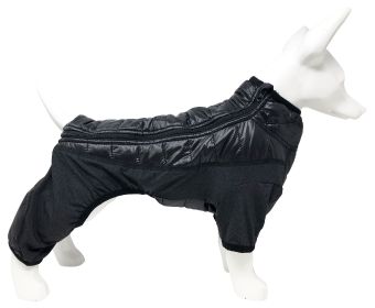 Pet Life 'Aura-Vent' Lightweight 4-Season Stretch & Quick-Dry Full Body Dog Jacket (Color: Black, size: small)