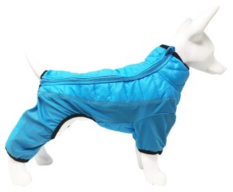 Pet Life 'Aura-Vent' Lightweight 4-Season Stretch & Quick-Dry Full Body Dog Jacket (Color: Blue, size: X-Small)