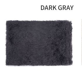 Dog Bed & Extra Matching Cover Sheet Ultra Soft Mat Washable Pet Kennel Bed With Non-Slip Bottom Fluffy Plush Sleeping Mat For L/M/S Dogs (Color: Dark Gray, size: S)
