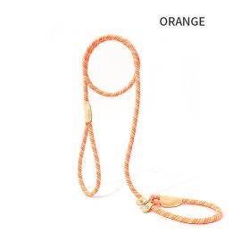 Dog Rope Pulling Rope Puppy Strap Traction Rope Heavy Duty Belt Large Leash Collar Strap Training Harness Hands-Free Leash For Small Dogs Multicolor (Color: Orange, size: 1.8x0.8)