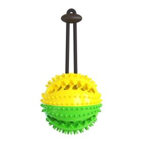 Pet Dog Toy Interactive Rubber Balls for Small Large Dogs Puppy  Chewing Toys Pet Tooth Cleaning Indestructible Dog Food Ball (Ships From: China, Color: Squeak ball)