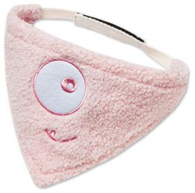 Touchdog 'Dizzy-Eyed Cyclops' Cotton Velcro Dog bandana & Scarf (Color: Pink, size: medium)