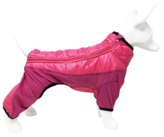 Pet Life 'Aura-Vent' Lightweight 4-Season Stretch & Quick-Dry Full Body Dog Jacket (Color: Pink, size: X-Large)