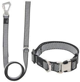 Pet Life 'Escapade' Outdoor Series 2-in-1 Convertible Dog Leash & Collar (Color: Grey, size: medium)