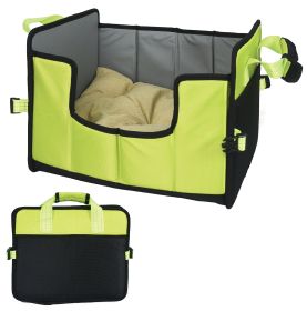 Pet Life 'Travel-Nest' Folding Travel  & Dog Bed (Color: Green, size: large)