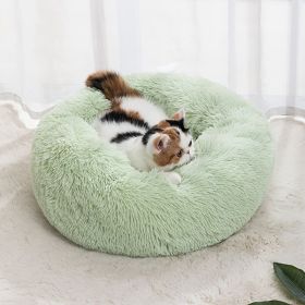 Pet Bed For Dog & ; Plush  Bed Warm Dog Bed For Indoor Dogs; Plush Dog Bed; Winter  Mat (Color: Light Green, size: 40cm/15.7in)