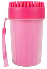 Pet Portable Paw Cleaner Dog Paw Washer Cup Paw Cleaner for s & Small / Medium / Large Dogs (Color: Pink, size: large)
