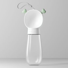 Portable Dog Water Bottle 2 In 1 Water Bottle Dispenser With Food Container Leak Proof Travel Water Bottle For Walking Hiking & Travel Feeder Bowl (Color: White, size: 600ML)