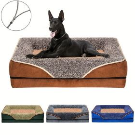 Removable & Washable Pet Dog Sofa & Bed Dog Nest Comfortable & Soft With Raised Edges To Protect The Neck  Sleeping Bed With Removable Plush Cover (Color: Brown, size: XL (47.24 * 31.5 * 6.3 in ))