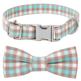 Plaid Dog Collar with Bow Pet Gift Adjustable Soft & Comfy Bowtie Collars for S/M/L Dogs (colour: Style 5, size: S 2.0x40cm)