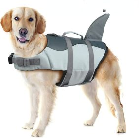 Dog Life Jacket Shark; Dog Lifesaver Vests with Rescue Handle for S/M/L Dogs; Pet Safety Swimsuit Preserver for Swimming Pool Beach Boating (colour: Rose, size: XS)