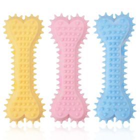 2pcs New dog grinding teeth biting toys Creamy scented with prickly flat bones Large & small dog teeth grinding toys; dog's gifts (colour: 2pcs, size: yellow)