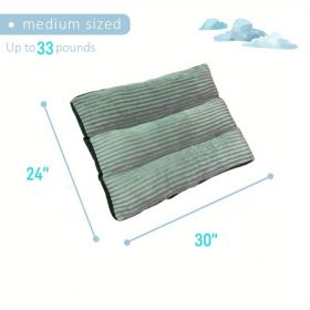 Up to 100 lbs Dog Mat Sleeping Dog Mattress Floor Mat Removable & Washable Dog Kennel Large Dog Kennel Pet Pad Dog Mat Soft Comfortable Bed (Color: Green, size: 30*24*3'' Up to 33 lbs)