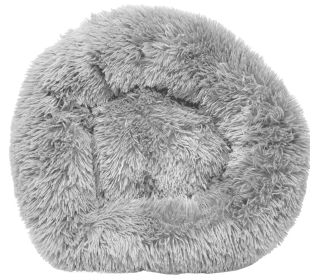 Pet Life 'Nestler' High-Grade Plush & Soft Rounded Dog Bed (Color: Grey, size: large)