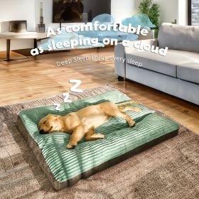 Up to 100 lbs Dog Mat Sleeping Dog Mattress Floor Mat Removable & Washable Dog Kennel Large Dog Kennel Pet Pad Dog Mat Soft Comfortable Bed (Color: Gray, size: 30*24*3'' Up to 33 lbs)