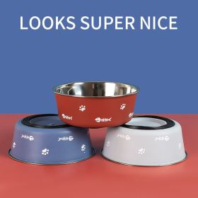 Dog Bowl  Bowl For Food & Water Stainless Steel Pet Feeding Bowl Durable Non-Skid Insulated Heavy Duty With Rubber Bottom For Medium Large Dogs (Color: Blue, size: S)