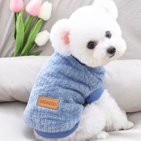 Pet Sweater; Warm Winter Plush Dog Sweater Knitwear  Vest; For Small & Medium Dogs (Color: Khaki, size: L)