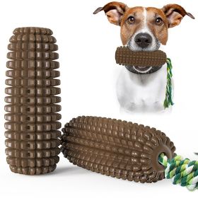 Pet Dog Toy Interactive Rubber Balls for Small Large Dogs Puppy  Chewing Toys Pet Tooth Cleaning Indestructible Dog Food Ball (Ships From: China, Color: chocolate-Squeak)