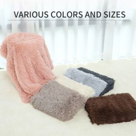 Dog Bed & Extra Matching Cover Sheet Ultra Soft Mat Washable Pet Kennel Bed With Non-Slip Bottom Fluffy Plush Sleeping Mat For L/M/S Dogs (Color: White, size: S)