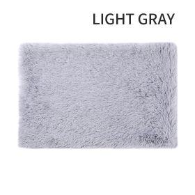 Dog Bed & Extra Matching Cover Sheet Ultra Soft Mat Washable Pet Kennel Bed With Non-Slip Bottom Fluffy Plush Sleeping Mat For L/M/S Dogs (Color: Light Gray, size: M)