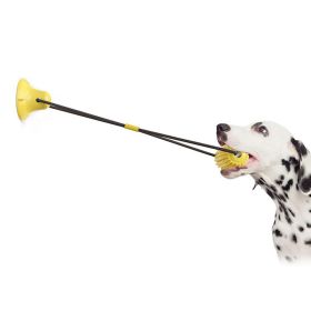 Pet Dog Toy Interactive Rubber Balls for Small Large Dogs Puppy  Chewing Toys Pet Tooth Cleaning Indestructible Dog Food Ball (Ships From: China, Color: sucker)