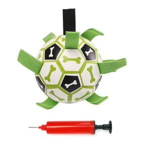 Dog Soccer Ball Toys with Straps Interactive Dog Toy for Tug of War Puppy Birthday Gifts Dog Tug Toy Dog Water Toy (Color: Bones, size: M)