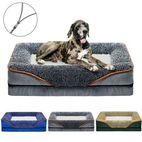 Removable & Washable Pet Dog Sofa & Bed Dog Nest Comfortable & Soft With Raised Edges To Protect The Neck  Sleeping Bed With Removable Plush Cover (Color: Gray, size: XL (47.24 * 31.5 * 6.3 in ))