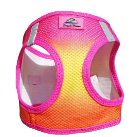American River Choke Free Dog Harness (Color: Raspberry Pink and Orange, size: X-Large)